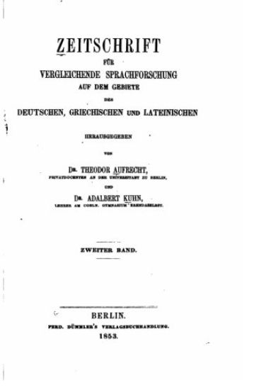 Zeitschrift für vergleichende Sprachforschung