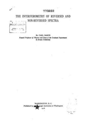 The Interferometry of Reversed and Non-reversed Spectra