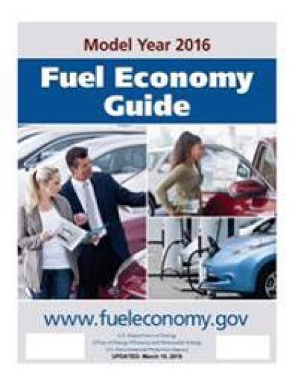 Fuel Economy Guide 2016 – U. S. Department of Energy, kirjan kansikuva