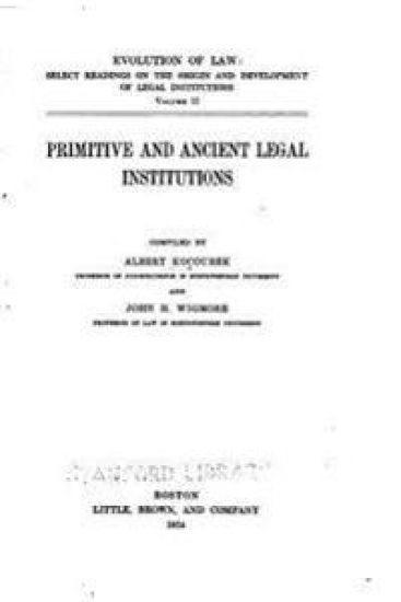 Primitive and Ancient Legal Institutions