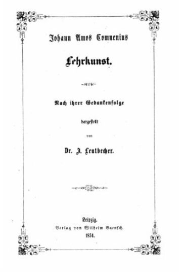 Johann Amos Comnenius lehrkunst