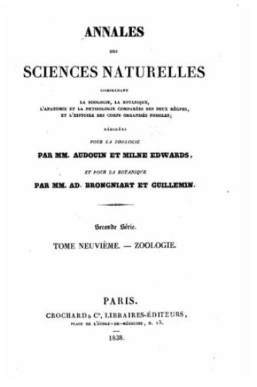 Annales des sciences naturelles - Tome IX
