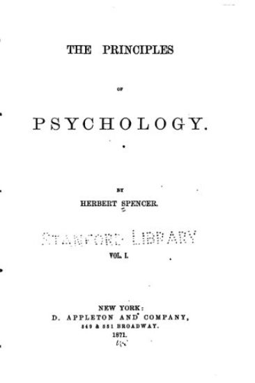 The Principles of Psychology - Vol. I