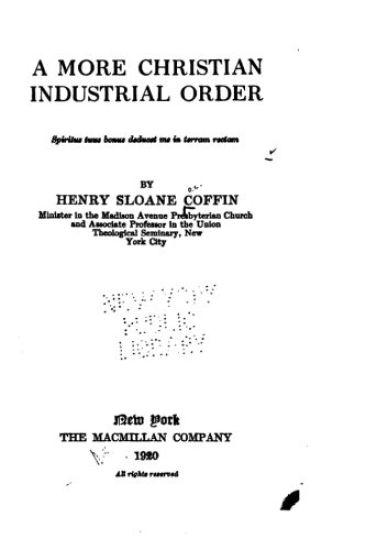 A More Christian Industrial Order
