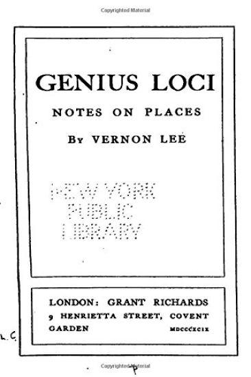Genius Loci, Notes on Places