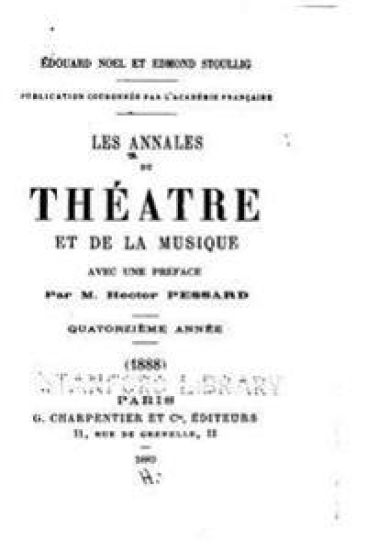 Les Annales du Théâtre et de la Musique