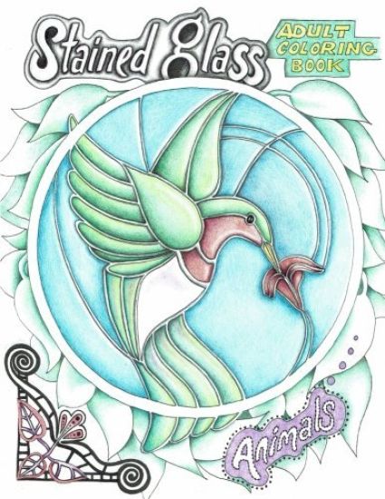 Adult Coloring, Stained Glass Animals: Illustrated by Bonnie King, Artist