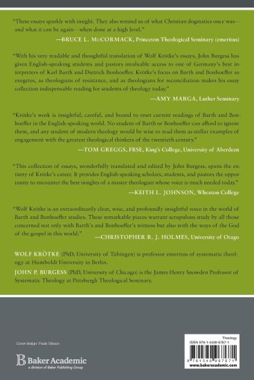 Karl Barth and Dietrich Bonhoeffer
