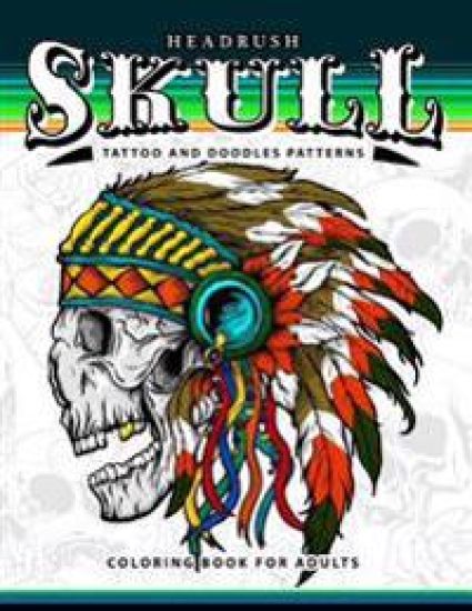 Skull Tattoo and Doodles Patterns: A Coloring Books for Adults