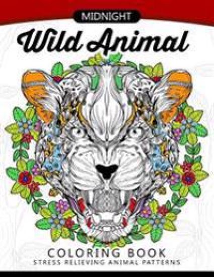 Midnight Wild animal coloring book: An Adult coloring book Awesome design of Panda, Tiger, Lion, Rabbit and others