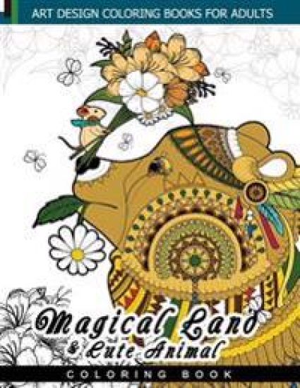 Magical Land and Cute Animal coloring book: Faire, Teddy bear, Doodle easy for beginer an Adult coloring Book