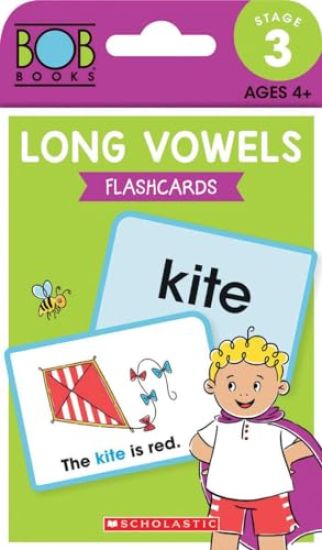 Bob Books - Long Vowels Flashcards Phonics, Ages 4 and Up, Kindergarten (Stage 3: Developing Reader)