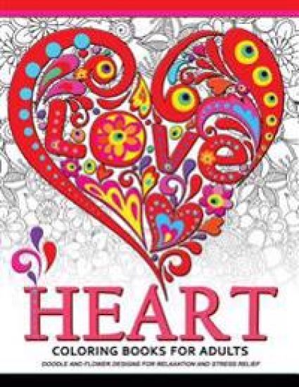 Heart Coloring Book for Adults: Doodle and Flower Design for your lover