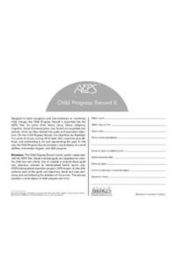 Assessment, Evaluation, and Programming System for Infants and Children (AEPS®)