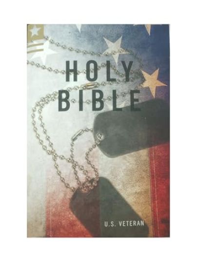 KJV King James Large Print Veteran's Bible - Flag