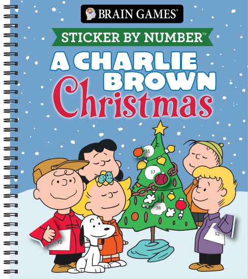 Brain Games - Sticker by Number: A Charlie Brown Christmas – Publications International Ltd, kirjan kansikuva