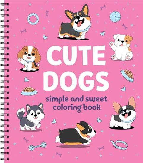 Simple and Sweet Coloring Book: Cute Dogs – New Seasons, kirjan kansikuva