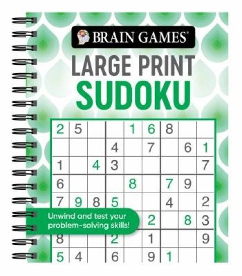 Brain Games - Large Print Sudoku (Swirls) – Publications International Ltd, kirjan kansikuva