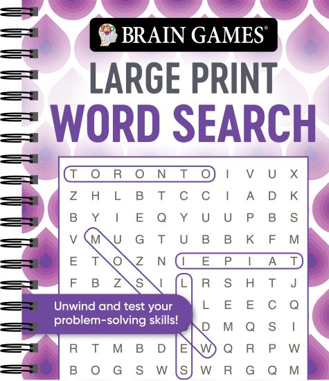 Brain Games - Large Print Word Search (Swirls) – Publications International Ltd, kirjan kansikuva