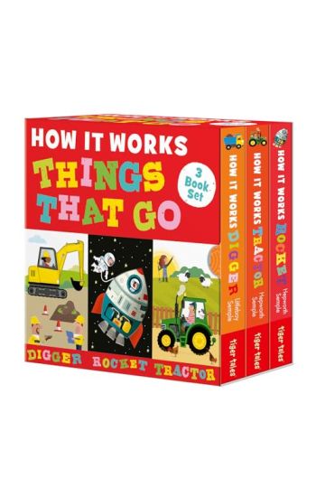 How It Works: Things That Go 3-Book Boxed Set: Digger; Rocket; Tractor