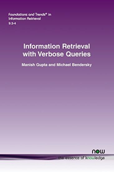 Information Retrieval with Verbose Queries – Manish Gupta, kirjan kansikuva