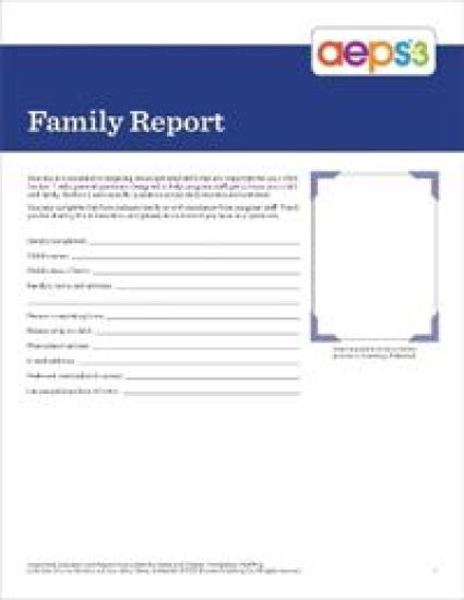 Assessment, Evaluation, and Programming System for Infants and Children (AEPS®-3)