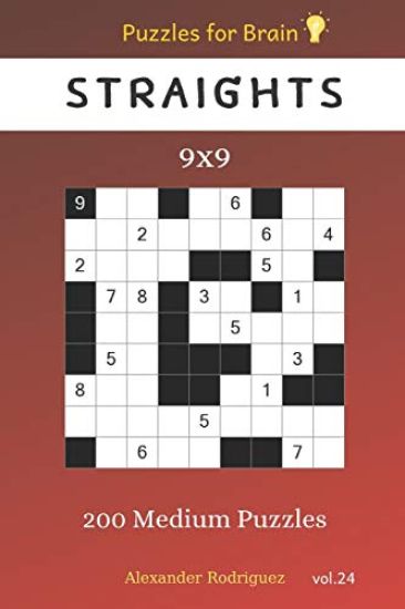 Puzzles for Brain - Straights 200 Medium Puzzles 9x9 vol.24