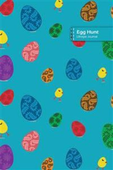 Egg Hunt Lifestyle Journal, Blank Write-in Notebook, Dotted Lines, Wide Ruled, Size (A5) 6 x 9 In (Royal Blue)