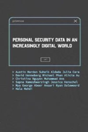 Personal Security Data in an Increasingly Digital World