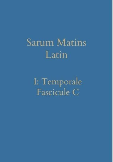 Sarum Matins Latin I