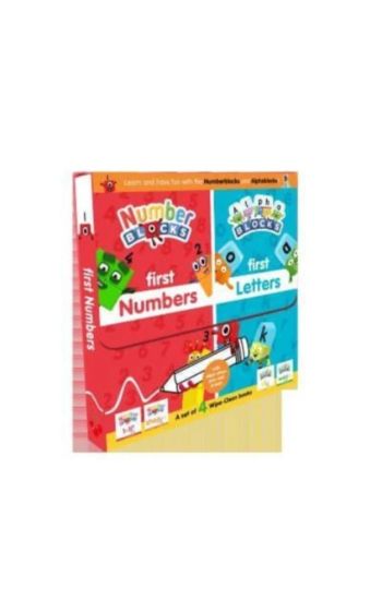 Numberblocks and Alphablocks: My First Numbers and Letters Set (4 wipe-clean books with pens included)