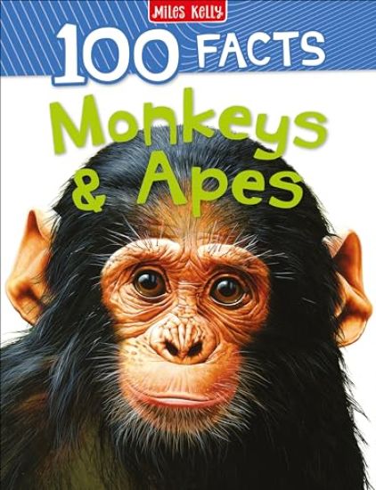 100 Facts Monkeys & Apes – Miles Kelly, kirjan kansikuva