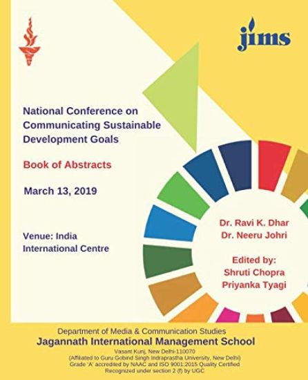 National Conference on Communicating Sustainable Development Goals: Book of Abstracts – Priyanka Tyagi, kirjan kansikuva