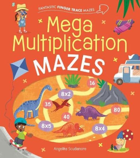 Fantastic Finger Trace Mazes: Mega Multiplication Mazes