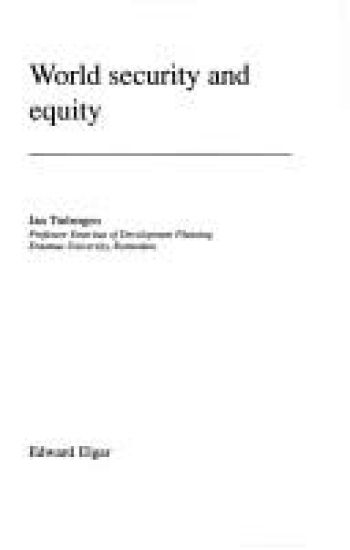 World Security and Equity
