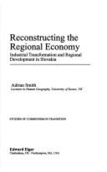 Reconstructing the Regional Economy