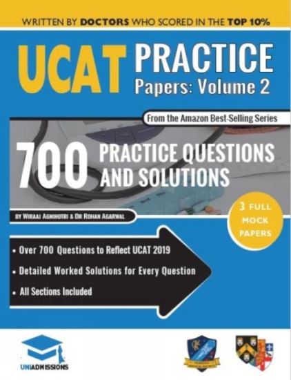 UCAT Practice Papers Volume Two – Wiraaj Agnihotri, kirjan kansikuva