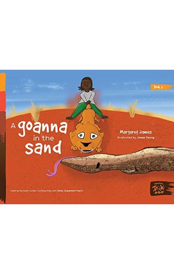 A goanna in the sand