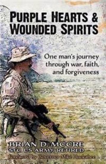 Purple Hearts & Wounded Spirits – Brian D Moore, kirjan kansikuva