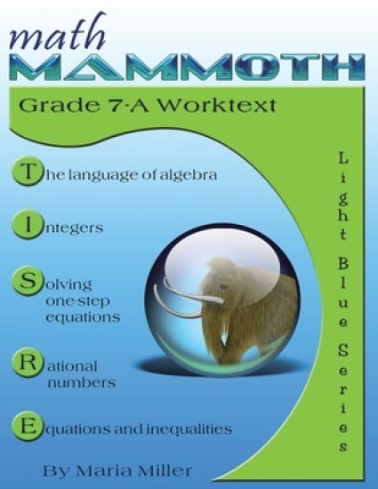 Math Mammoth Grade 7-A Worktext