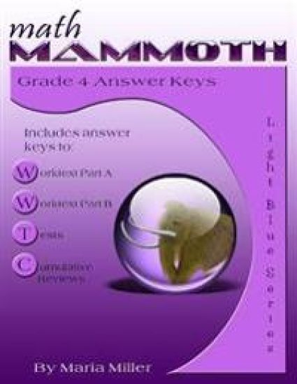 Math Mammoth Grade 4 Answer Keys