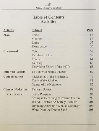 Caregiving 101 Activity Fun Book: Volume 1