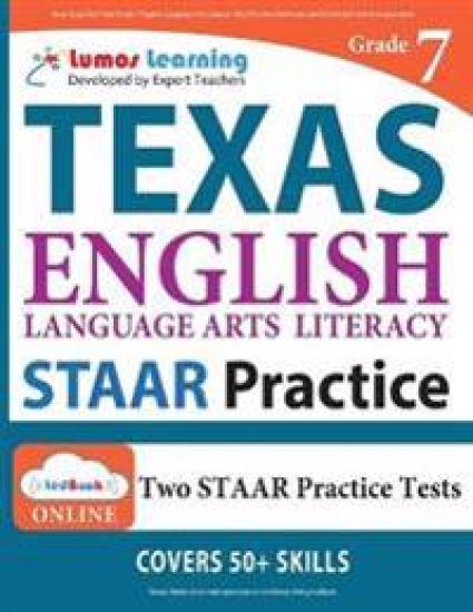 Grade 7 English Language Arts Literacy (ELA) Practice Workbook and Full-length Online Assessments