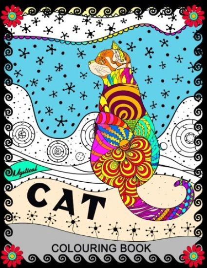 Mystical Cat Colouring book: Coloring Pages for Adults Great Cat and Kitten Design