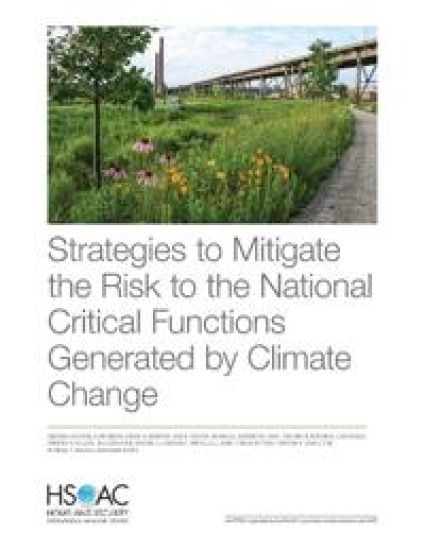 Strategies to Mitigate the Risk to the National Critical Functions Generated by Climate Change