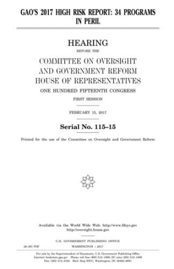 GAO's 2017 high risk report: 34 programs in peril