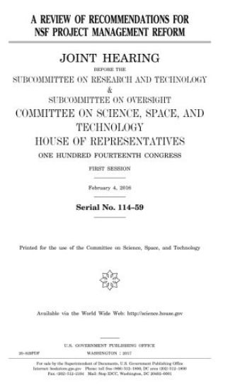 A Review of Recommendations for Nsf Project Management Reform