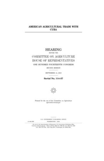 American agricultural trade with Cuba