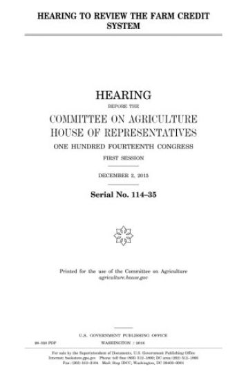 Hearing to review the Farm Credit System