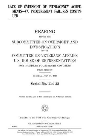 Lack of oversight of interagency agreements: VA procurement failures continued